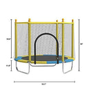 Fitnessshop™ 55 inch Trampoline with Safety Net & U-Shape Legs for Kids & Adults | Indoor & Outdoor Trampoline | Powerful Loading Capacity 120KG | Stainless Steel Frame & Legs