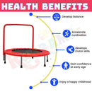 Fitnessshop™ 45 Inch Trampoline for Adults || Rebounder Trampoline Indoor║ Trampoline for Kids ║ Trampoline Kids || Jumping Kids || Gym Trampoline || Workout at Home